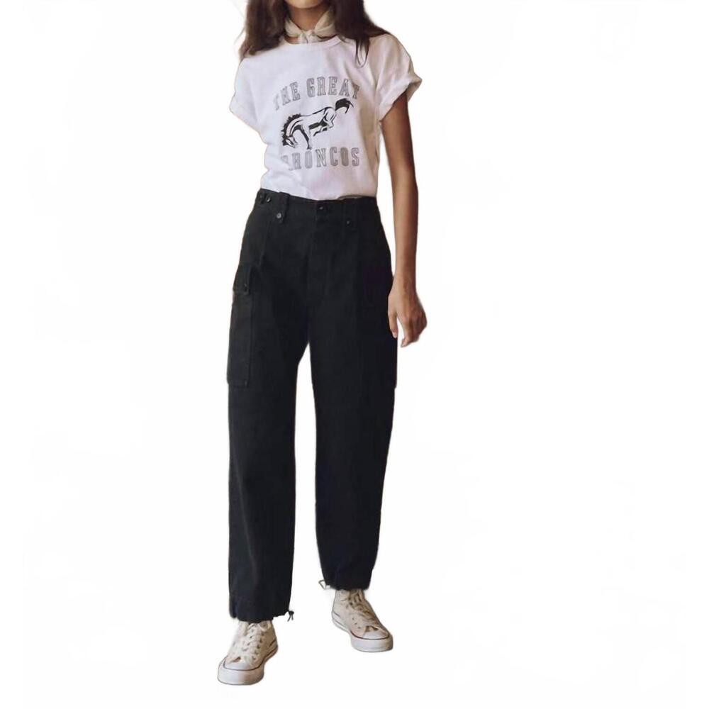 NEW THE GREAT. convoy pants in black
